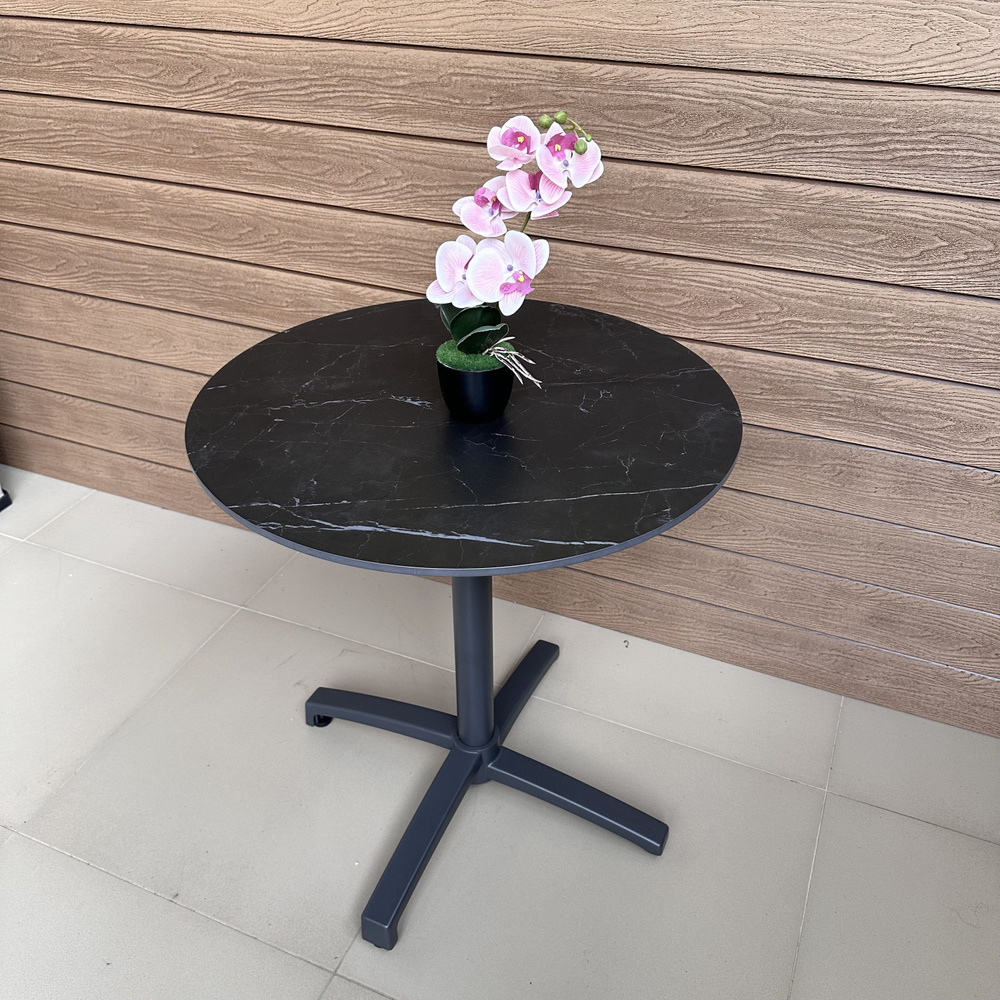 Стол Ceramic Bistro Table круглый d70 графит #1