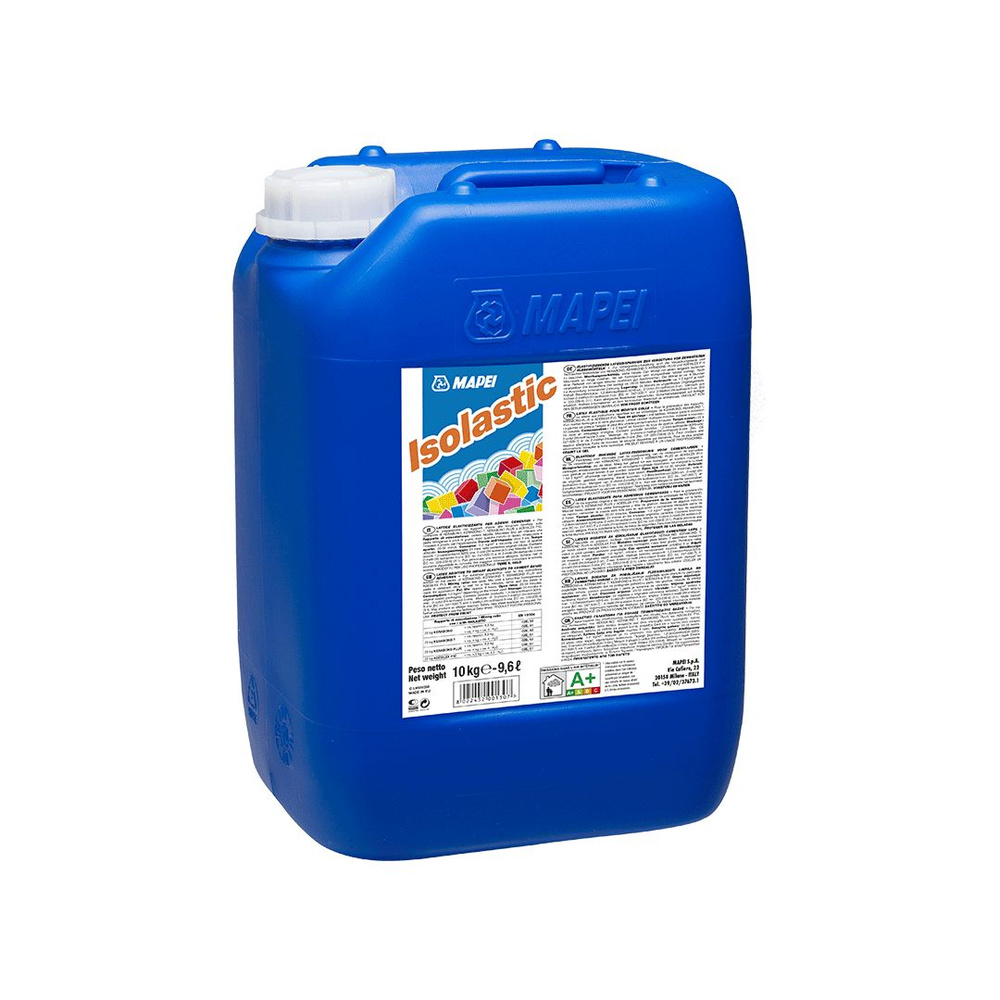 Латексная добавка Mapei Isolastic, 9 кг. Дбавка для придания эластичности клеям на цементной основе. #1