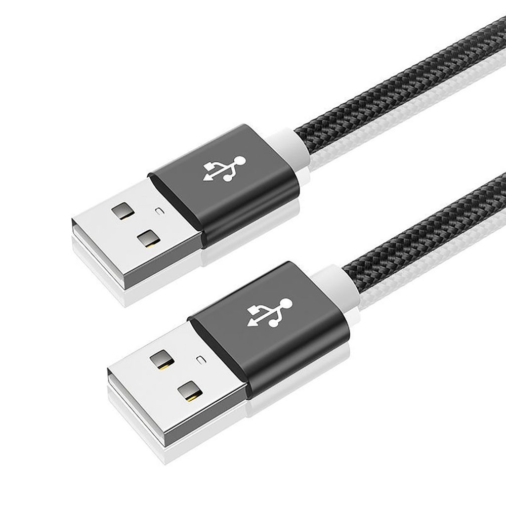 USB-концентратор,USB 2.0 мужской к мужскому кабелю - черный - 50 см, 1 шт.  #1