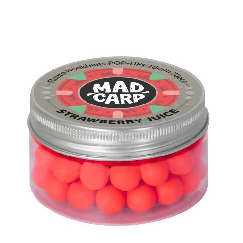 Бойлы плавающие Mad Carp Baits 10 мм. STRAWBERRY JUICE Pop-Ups (Клубничный сок)  #1