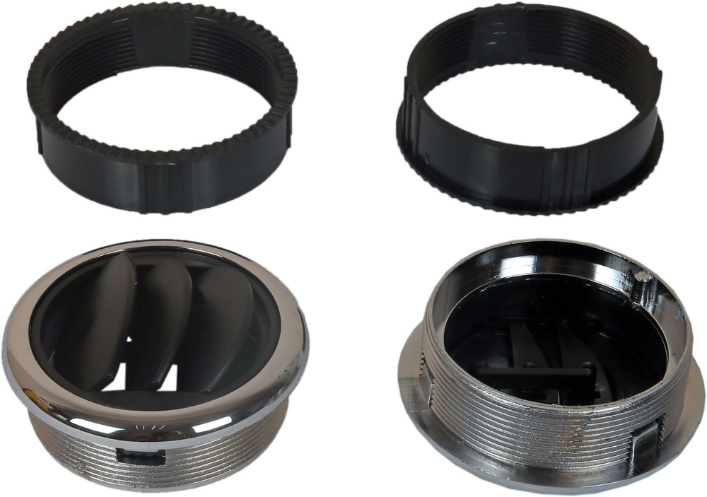 Дефлектор черно-хромированный D86x32 TITAN #1
