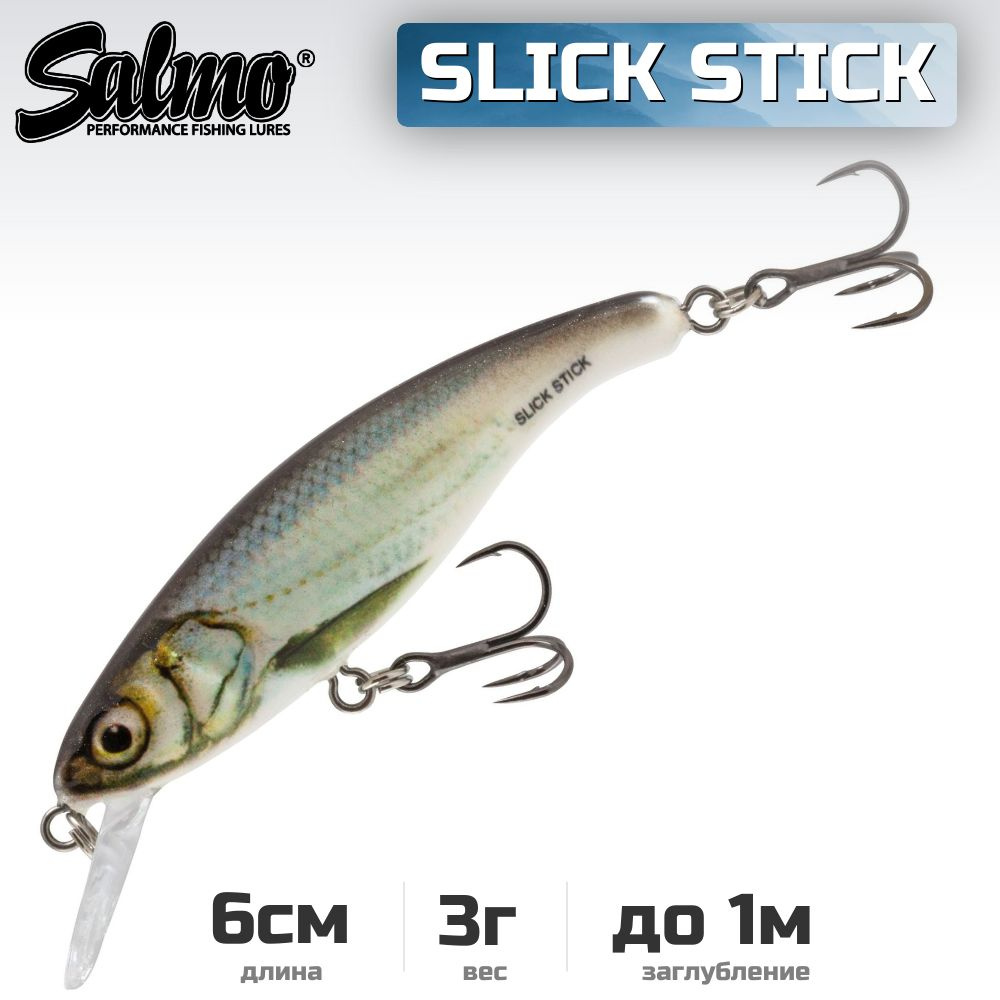 Воблер плавающий Salmo Slick Stick 6 см, цвет RBL #1