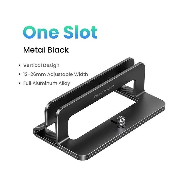 Подставка вертикальная для ноутбука Ugreen Universal Vertical Aluminum Laptop Stand Black (One-slot) #1