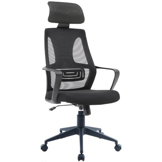 Кресло руководителя Helmi HL-E37 "Wind", ткань черная #1