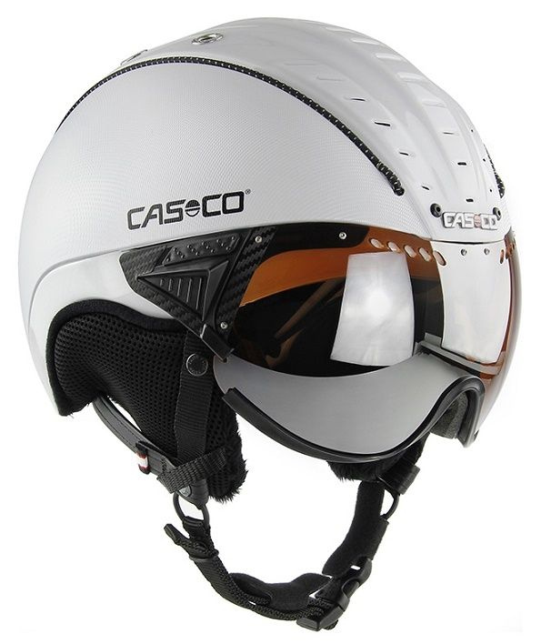 Шлем горнолыжный CASCO SP-2 Carbonic Visor white, M #1