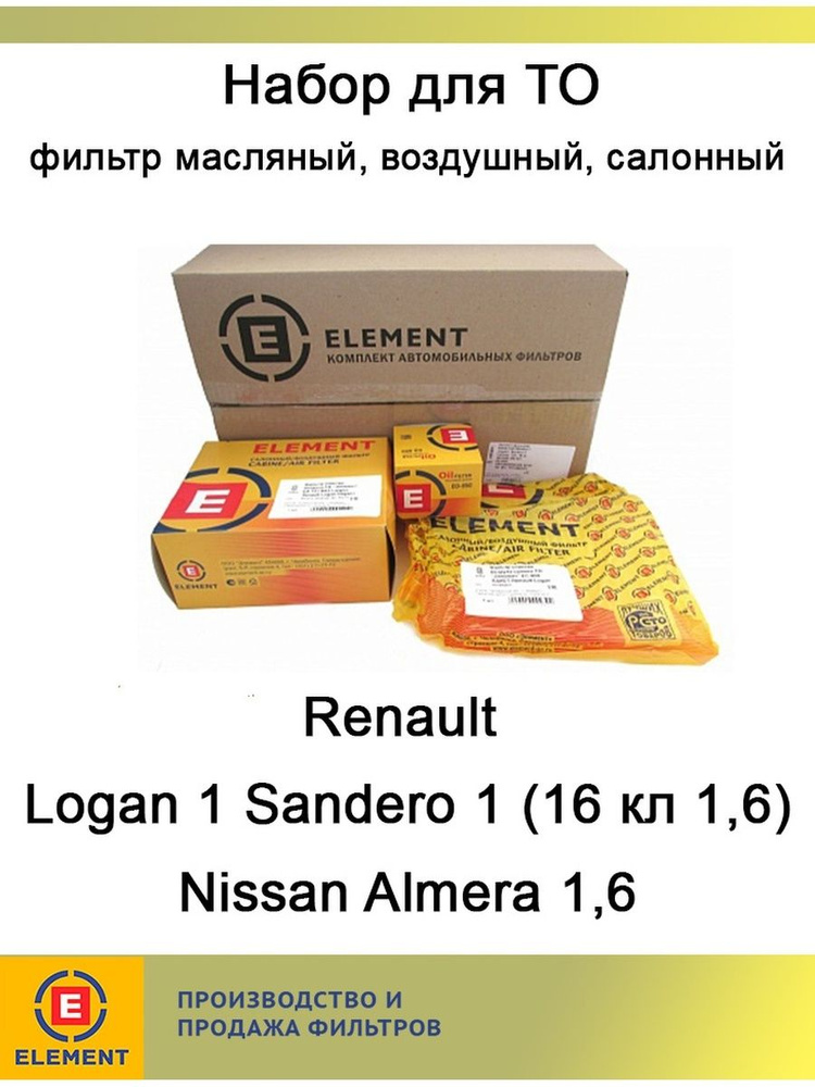 Набор фильтров Renault Logan Sandero / Nissan Almera #1