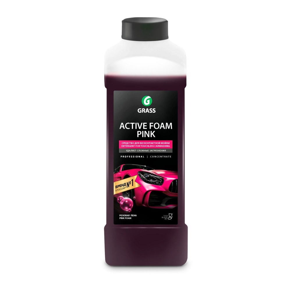 Автошампунь Active Foam Pink для бесконтактной мойки розовая пена 1л GRASS  #1