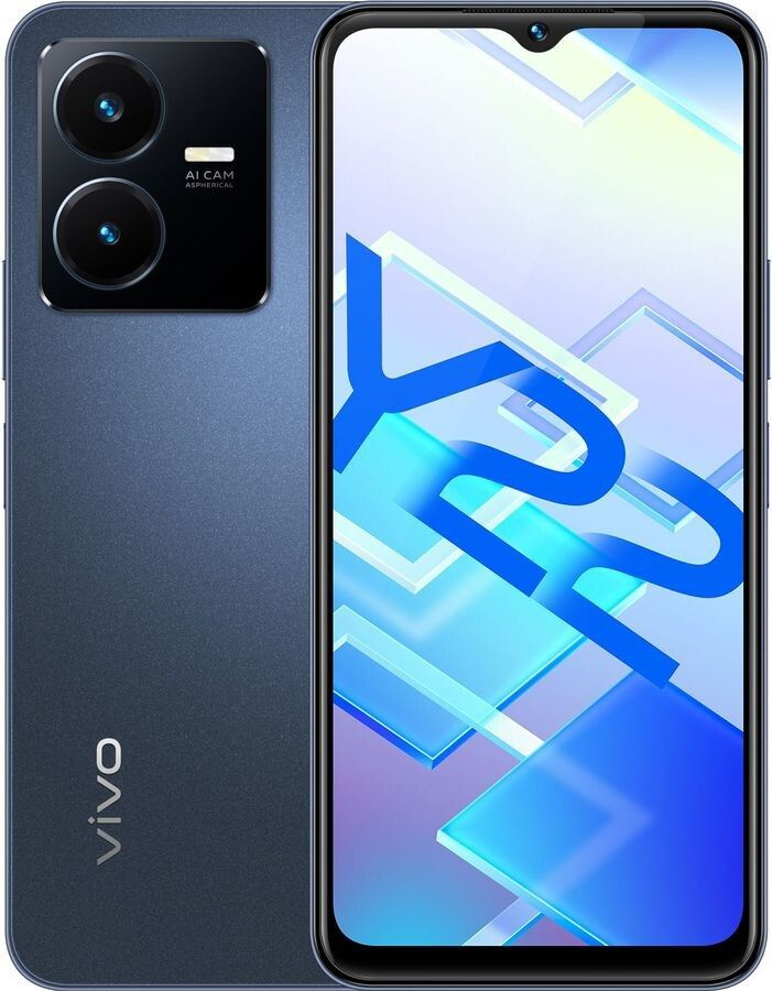 Vivo Смартфон Y22 4/64Gb синий космический 64 ГБ, синий #1