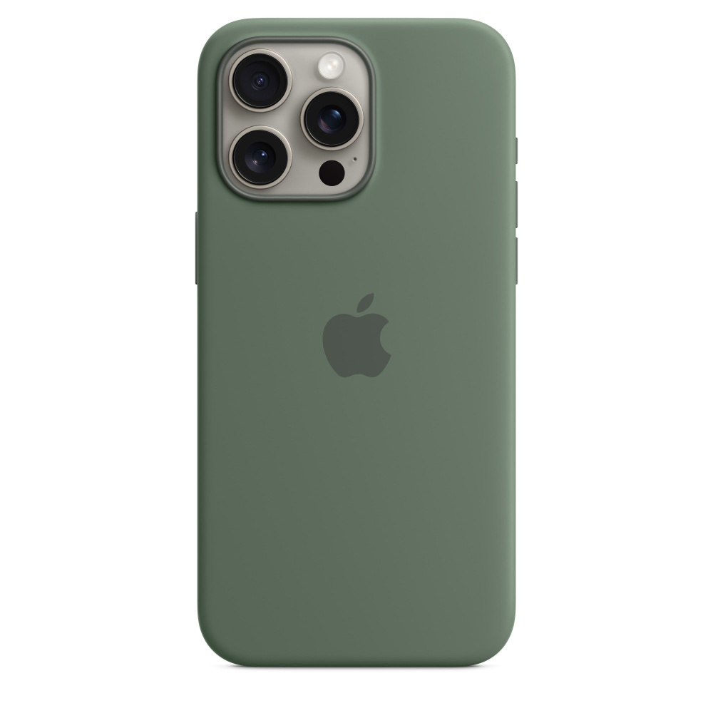 Чехол MagSafe для IPhone 15 Pro Max силиконовый / Silicone case with MagSafe на Айфон 15 Pro Max / Cypress #1