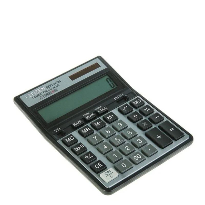 Калькулятор настольный CitizenSDC-760N, 16 разр., двойное питание, 158*204*31мм, черный  #1