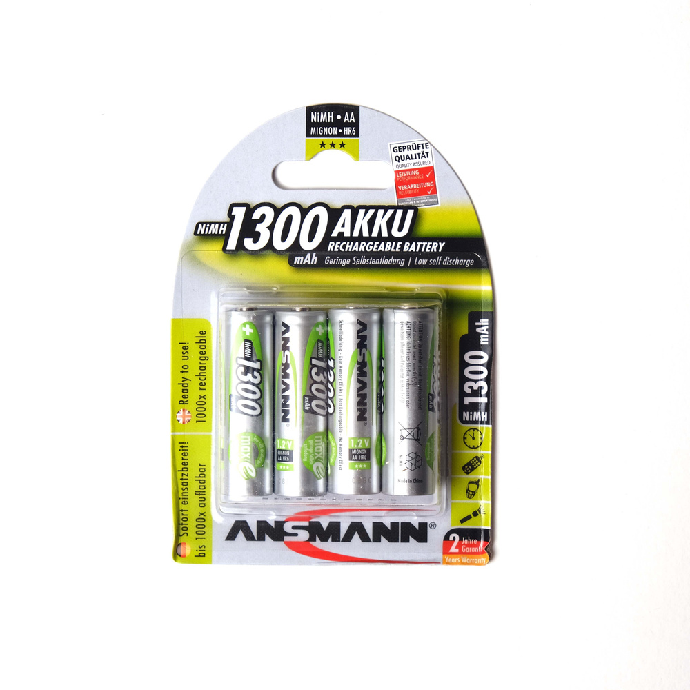 ANSMANN Аккумуляторная батарея, 1,2 В, 1300 мАч, 4 шт #1