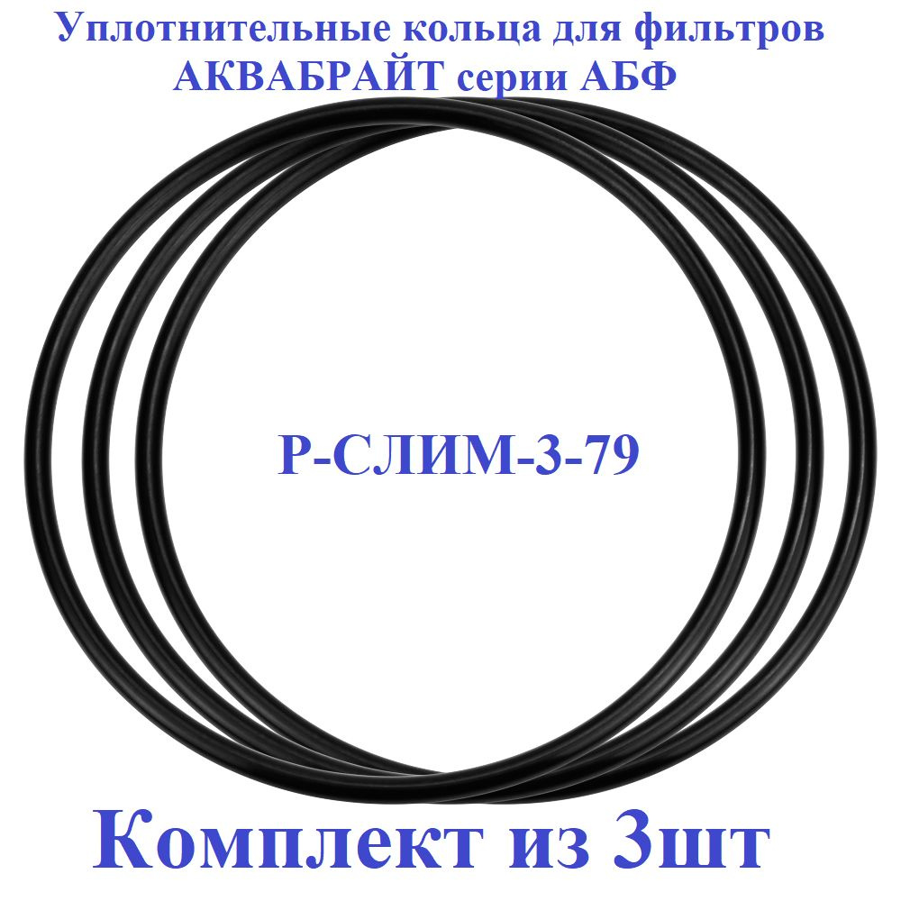 Уплотнительное кольцо для фильтра АКВАБРАЙТ Р-СЛИМ-3-79 3шт  #1