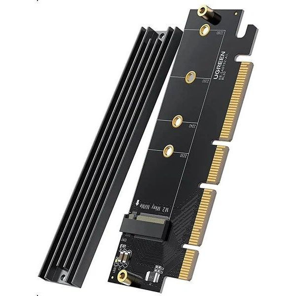 Плата расширения UGREEN CM465 (30715) PCIe 4.0(16) to M.2 NVMe Expansion Card. Цвет: черный  #1