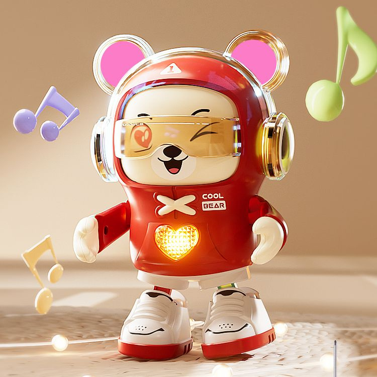 Музыкальная игрушка детская Медвежонок / интерактивный танцующий Медведь развивающий с подсветкой и музыкой #1