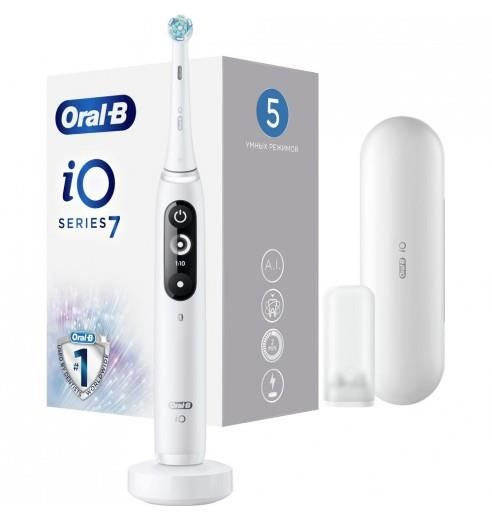 Электрическая зубная щетка ORAL-B IO7 WHITE ALABASTER #1