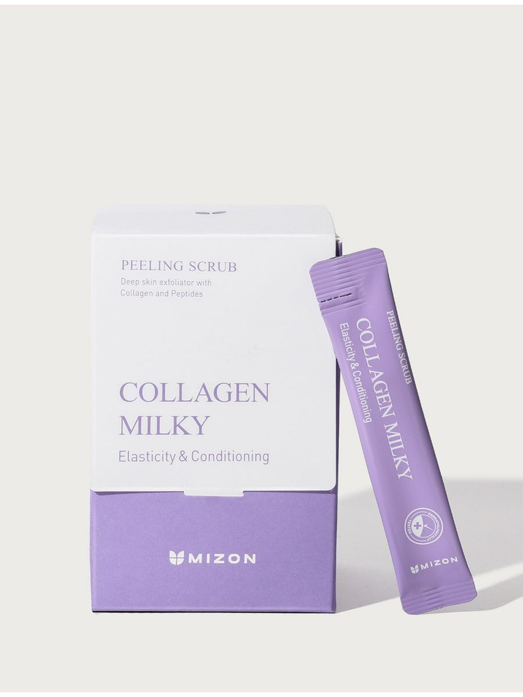 Mizon Молочный пилинг-скраб с коллагеном Collagen Milky Peeling Scrub, 40 шт.  #1
