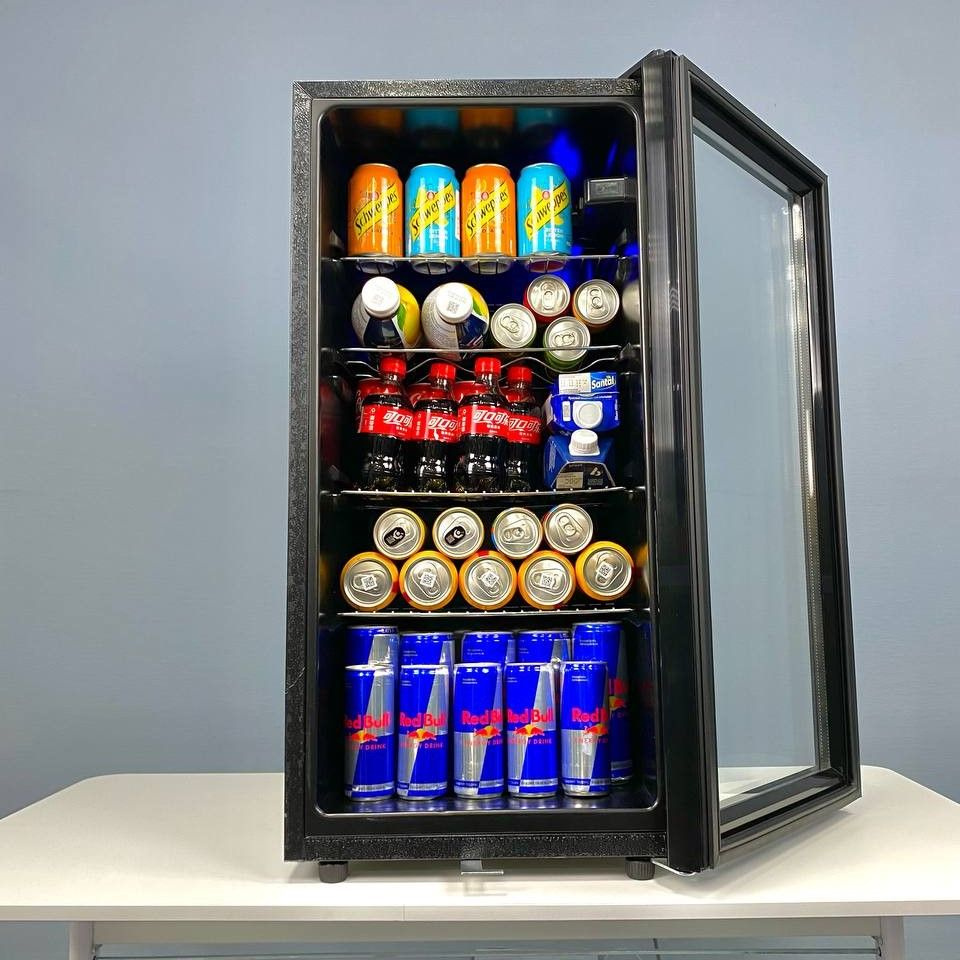 Холодильник маленький мини бар витрина для напитков, 118 литров  #1