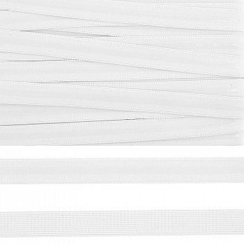 Резинка TBY бельевая с силиконом 10мм арт.61 белый F101 уп.50м #1