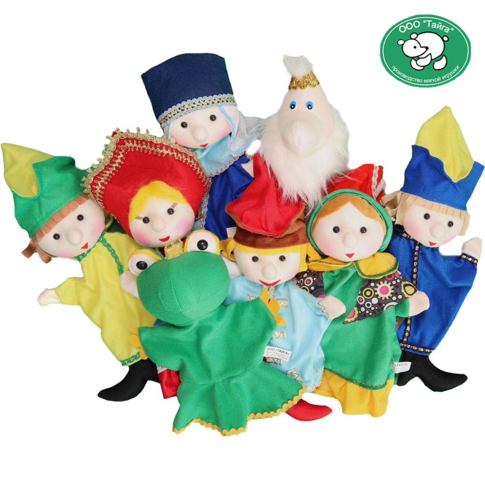 Набор игрушек-перчаток "Тайга" для домашнего кукольного театра по сказке "Царевна-лягушка"  #1