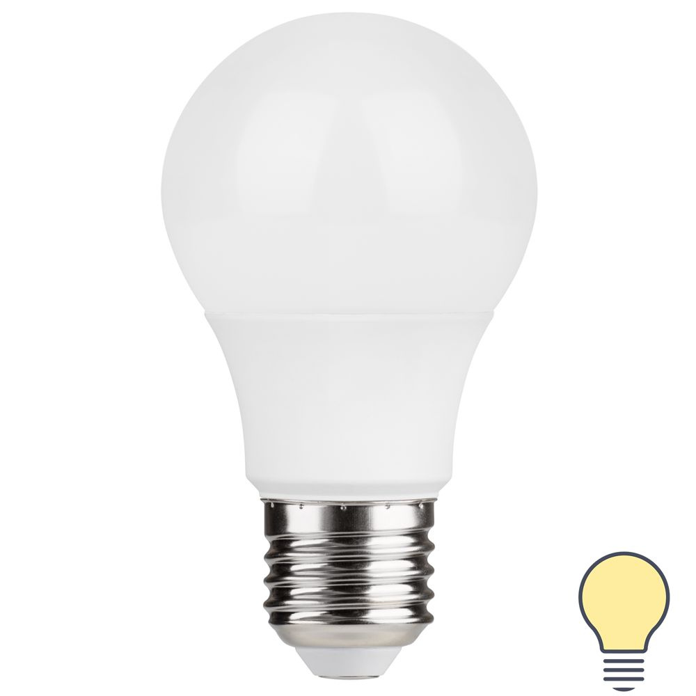 Лампа светодиодная Lexman E27 170-240 В 7 Вт груша матовая 600 лм теплый белый свет  #1