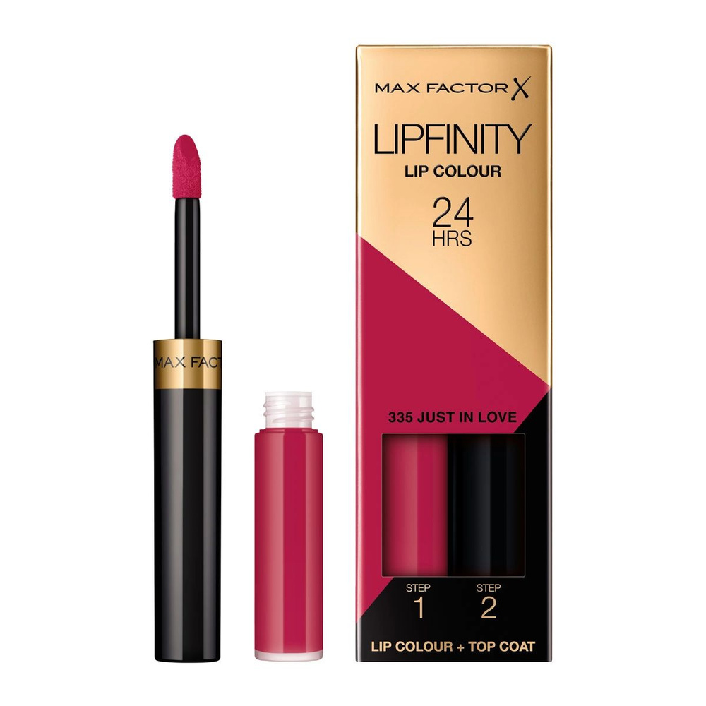 Max Factor Lipfinity Lipstick Lip Colour Стойкая жидкая губная помада и увлажняющий блеск,тон №335 JUST #1