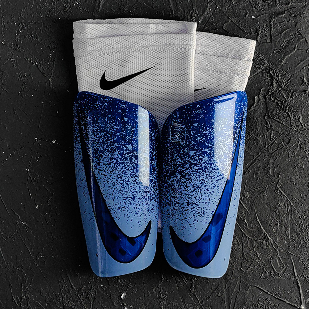 Щитки футбольные Nike Mercurial Lite, синий-голубой #1