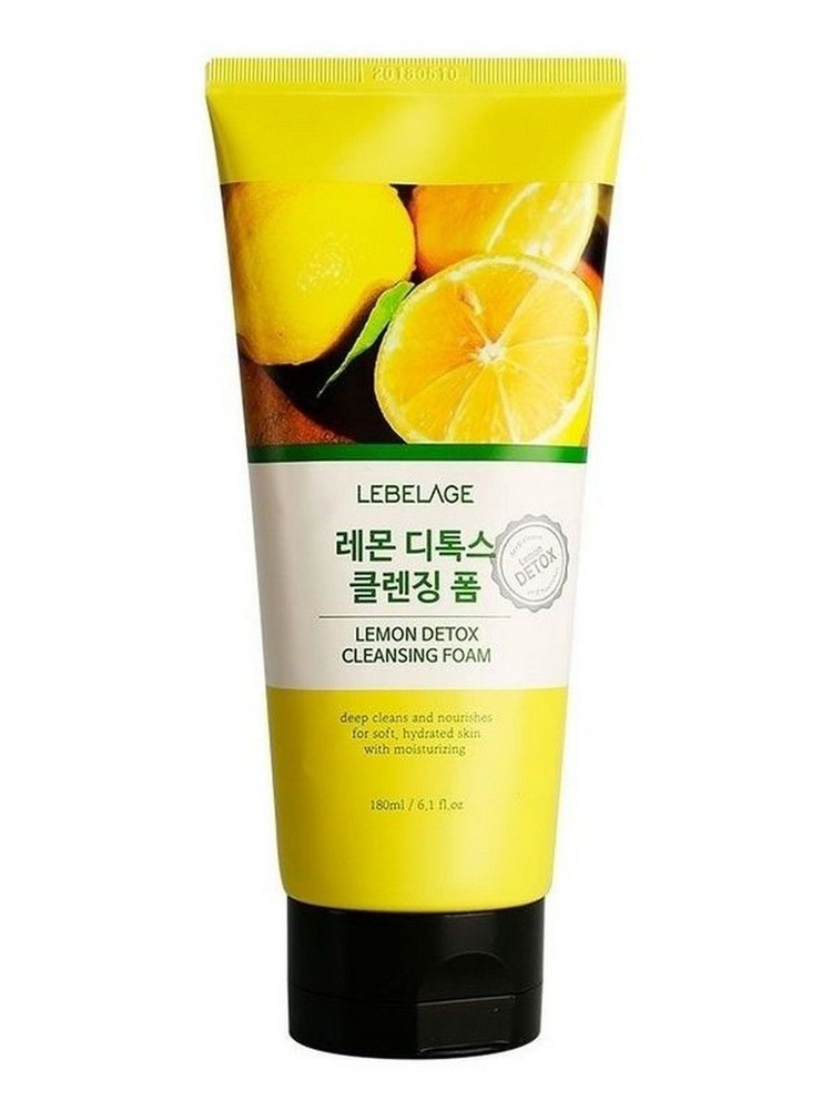 Очищающая пенка для умывания с экстрактом лимона Lemon Detox Cleansing Foam 180мл  #1