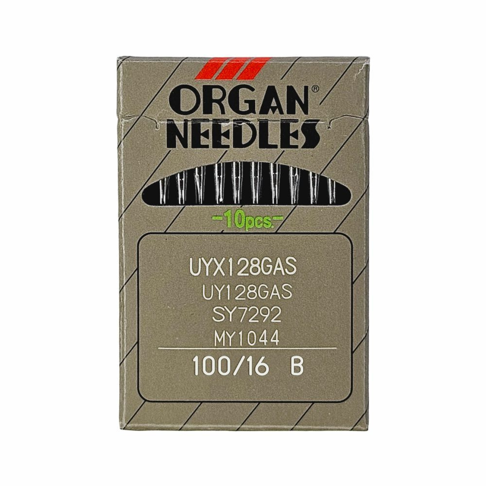 Иглы Organ UYx128 GAS № 100 B (SUK) для высокоэластичных тканей. Толстая колба. Для распошивальной швейной #1