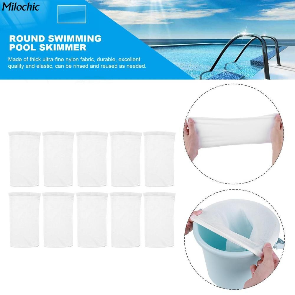 10 Pack Pool Skimmer Socks Корзина с фильтром для надземного бассейна  #1