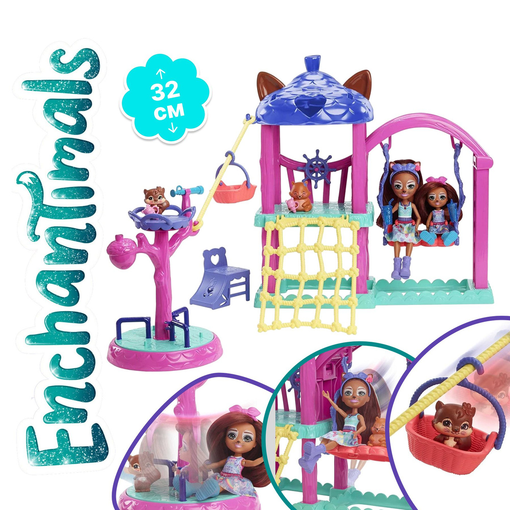 Кукла Enchantimals City Tails HHC16 с питомцами и аксессуарами детская площадка Энчантималс Mattel  #1