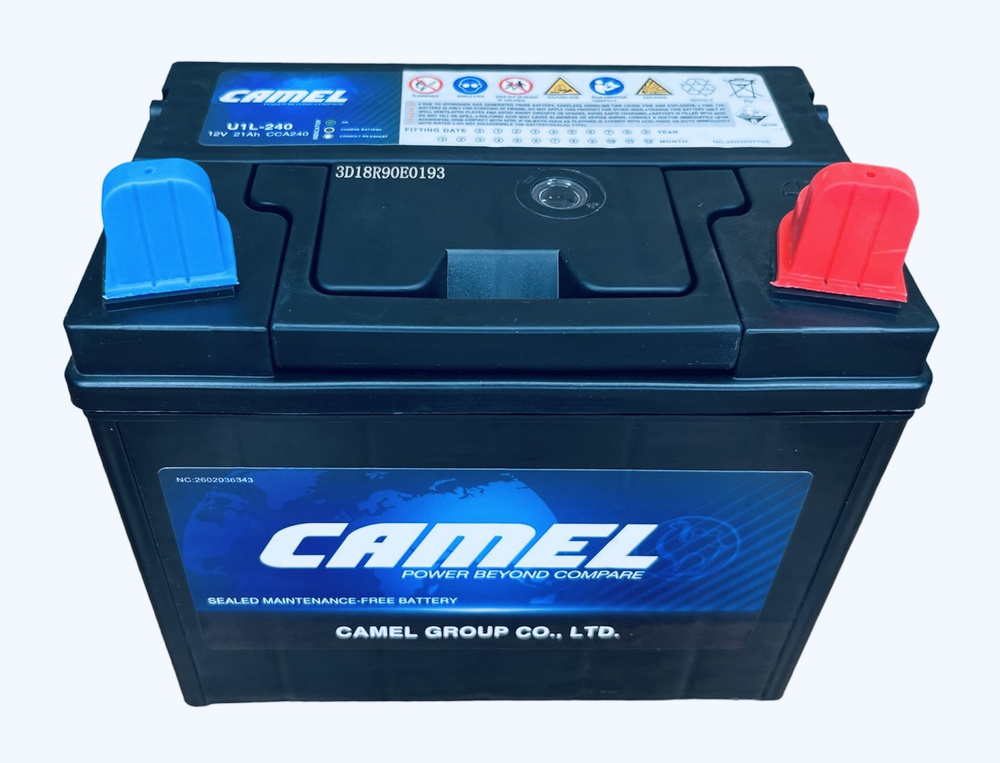 Аккумулятор для газонокосилок и минитракторов CAMEL U1L-240 21 Ач 240 A о.п. 197х130х185  #1