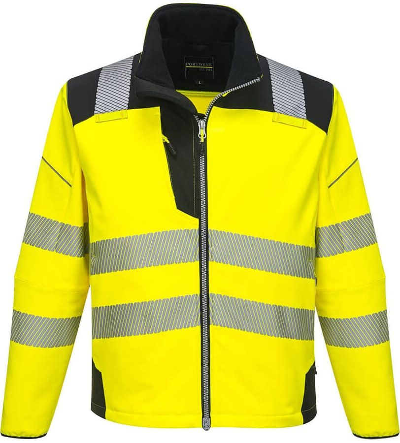 Куртка Софтшэлл Portwest T402, сигнальный желтый/черный #1