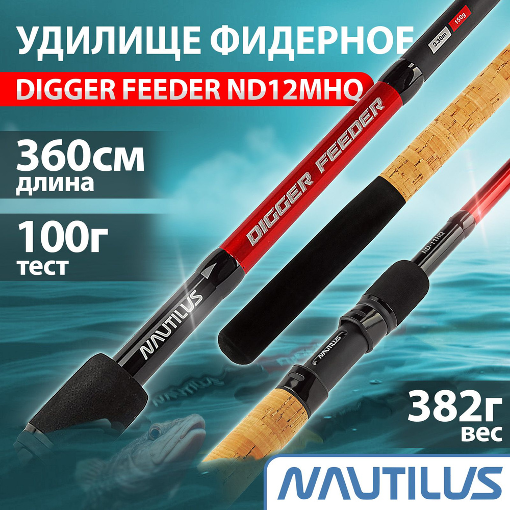 Удилище фидерное "NAUTILUS" Digger feeder 360см 100г ND12MHQ #1