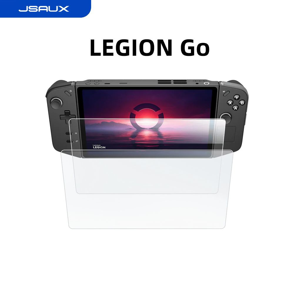 Глянцевое защитное стекло JSAUX для Lenovo Legion Go (2 шт), прозрачность 99.99%, олеофобное, твёрдость #1