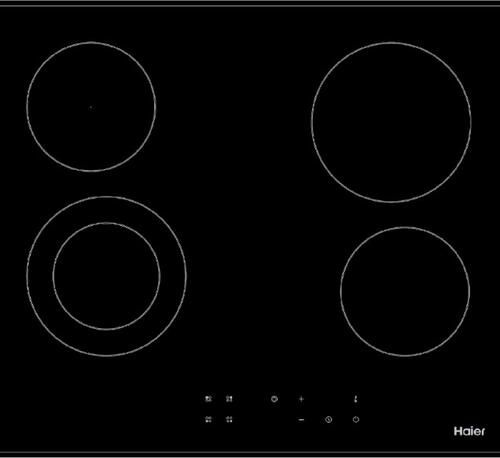 Электрическая варочная поверхность Haier HHX-C64DVB независимая, конфорок - 4 шт, панель - стеклокерамика, #1