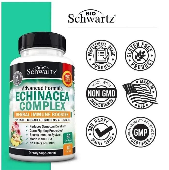 Эхинацея BioSchwartz Echinacea 60 капсул витамины спортивные #1