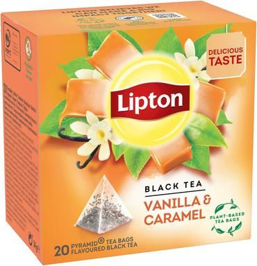 Чай черный Lipton Ваниль и Карамель, 20 пирамидок, 34 г (из Финляндии)  #1