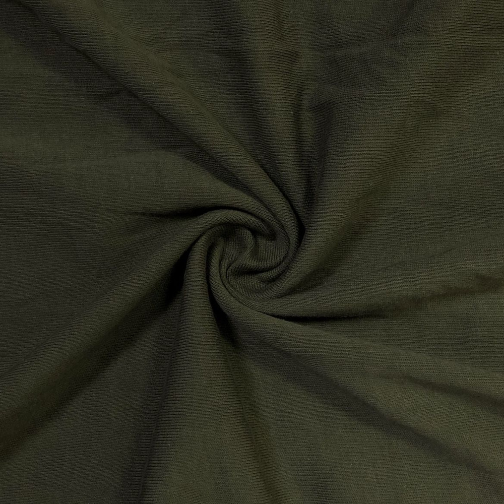 Ткань для шитья кулирка хаки, отрез 1 метр, ширина 180 см, качество кардэ.  #1
