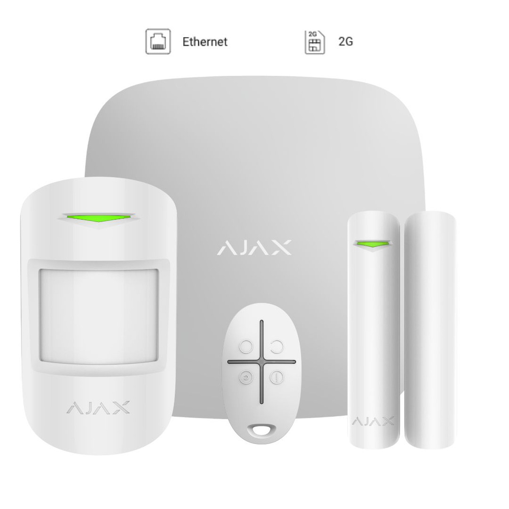 Ajax StarterKit white Комплект беспроводной смарт-сигнализации RU, прошивка 2.12.5  #1