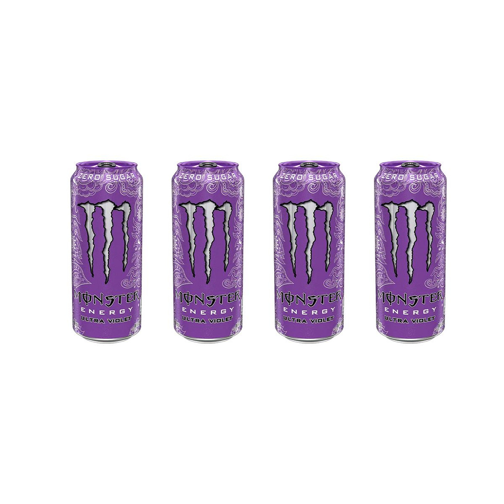 Энергетик без сахара Monster Energy Ultra Violet 4шт по 500мл из Европы  #1