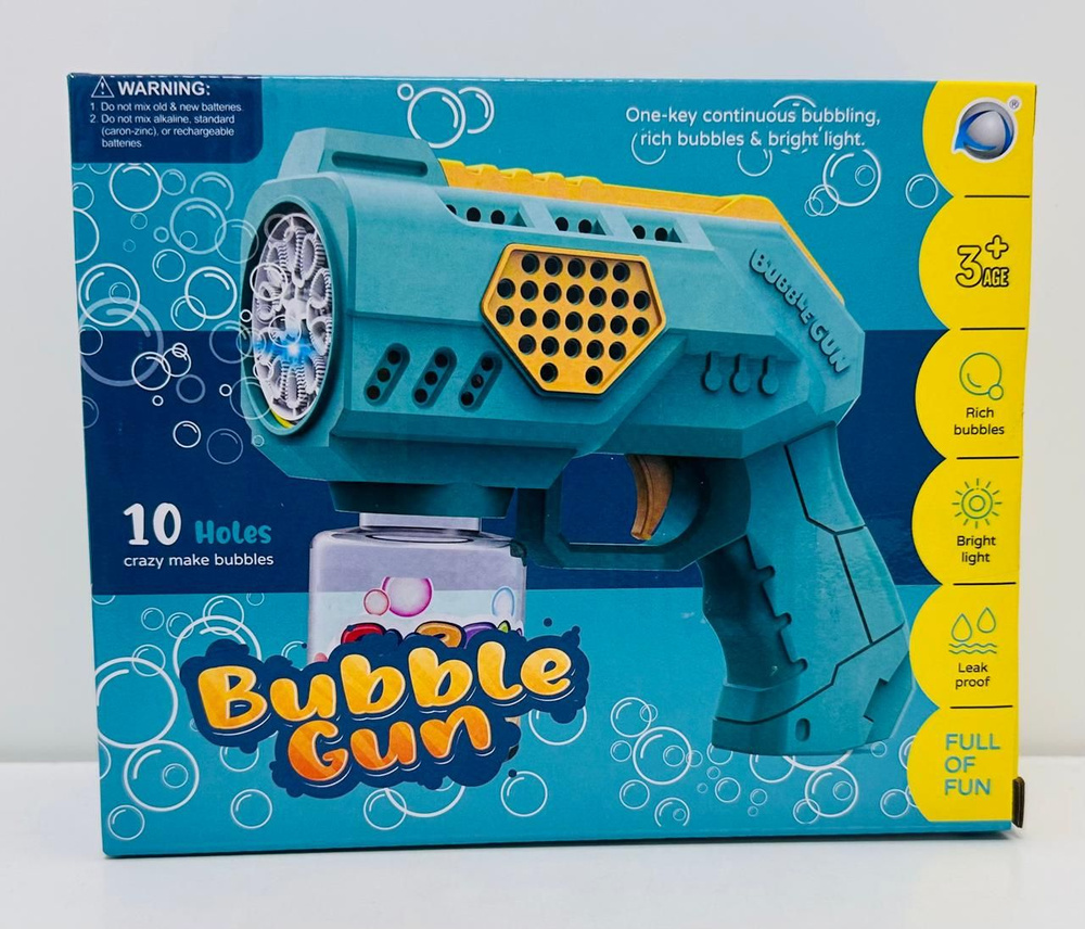 Игрушечный пистолет Bubble Gun для мыльных пузырей #1