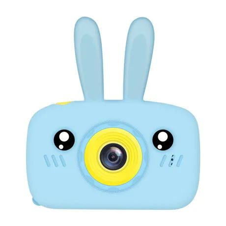 Детский цифровой фотоаппарат Зайчик , голубой #1