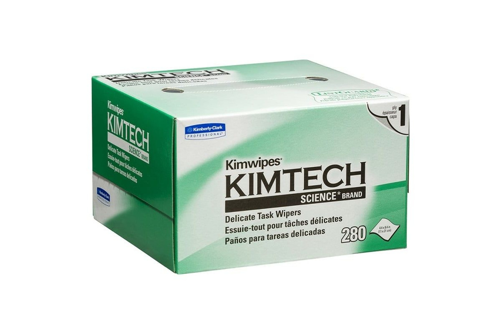 Безворсовые салфетки TWIST Kimtech Kimwipes Science 280 шт., размер 11x21 см WIPE-KC-01  #1