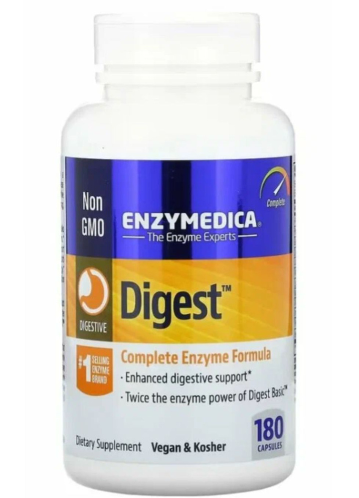 Enzymedica Digest Complete Enzyme Formula Пищеварительные ферменты, 180 капсул  #1