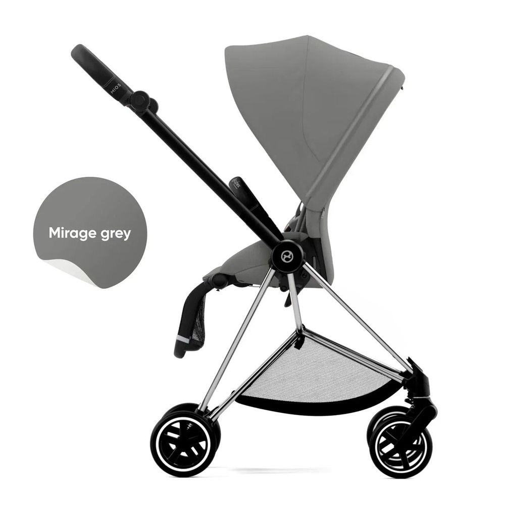 Cybex Mios III Прогулочная коляска, шасси Chrome/Ручка черная/Текстиль Mirage grey  #1