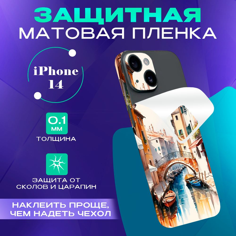 Защитная пленка на iPhone 14 с текстурным принтом #1