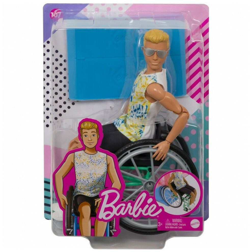 Кукла Barbie Игра с модой Кен в инвалидном кресле, 30 см, GWX93 #1