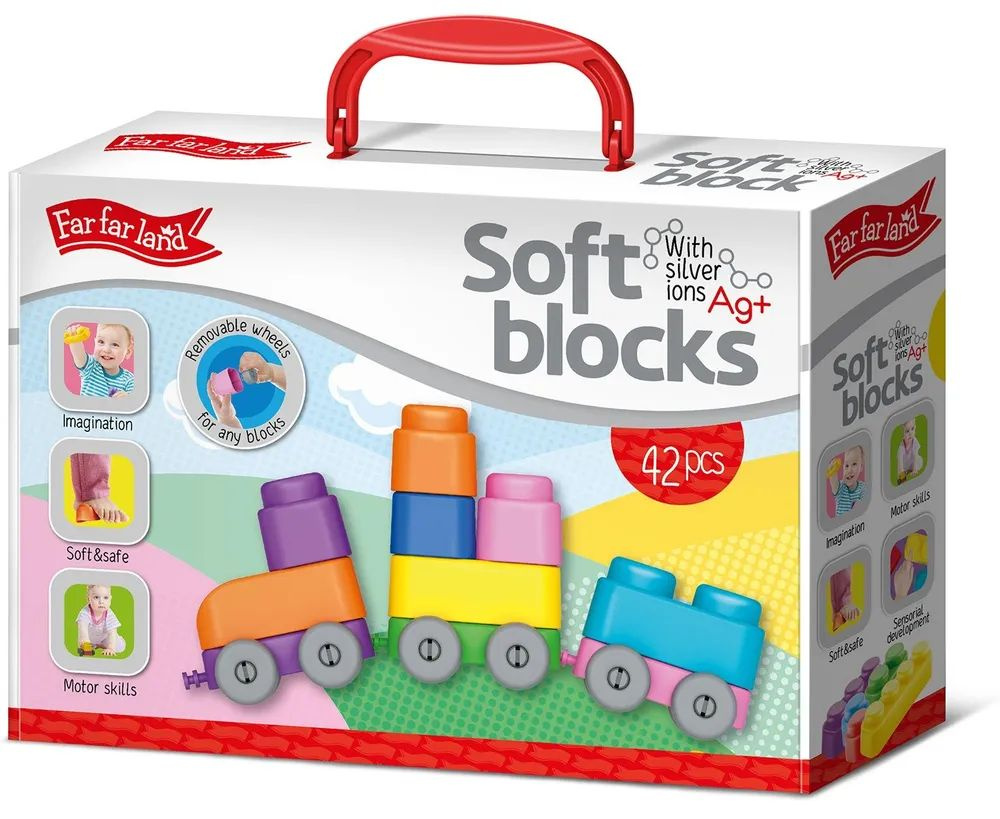 Мягкие кирпичики Soft blocks, конструктор из мягкого материала для малышей (развивающая игра для детей, #1