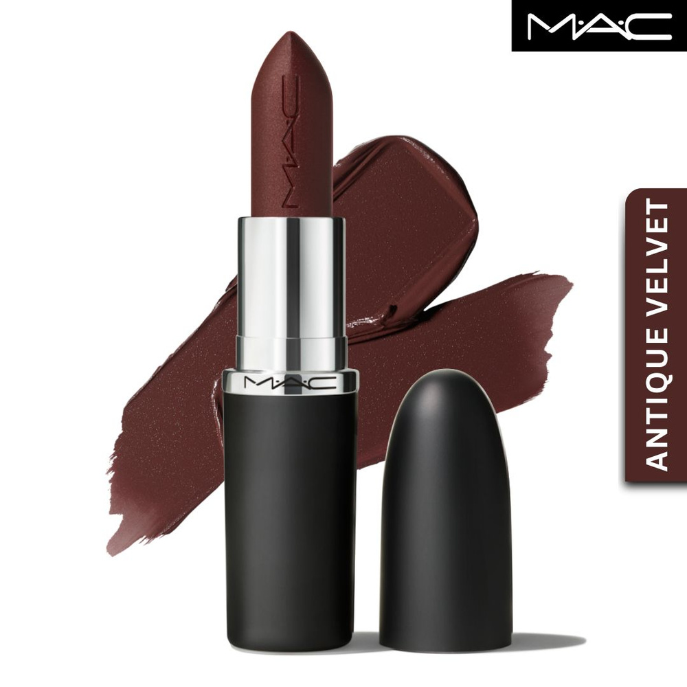 MAC Macximal Silky Matte Lipstick, Antique Velvet, стойкость до 12 часов, ровный вид и полное покрытие, #1