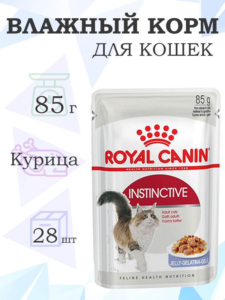 Royal Canin Instinctive Jelly / Влажный корм (Консервы-Паучи) Роял Канин Инстинктив для Взрослых кошек #1